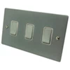 3 Gang 2 Way 10 Amp Switches - White Trim - Double Plate