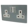 Double 13 Amp Socket - White Trim