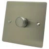 1 Gang 100W 2 Way LED (Trailing Edge) Dimmer (Min Load 1W, Max Load 100W) Elite Flat Satin Nickel LED Dimmer