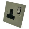 Single 13 Amp Socket - Black Trim