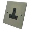 3 Round Pin 5 Amp Socket - Black Trim