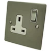 Single 13 Amp Socket - White Trim