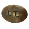 4 Gang 2 Way Light Switch - Quadruple light switch will work on one way or two way circuits : Black Trim