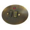 With Neon - Fused outlet with on | off switch and indicator light : Black Trim