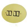 Ellipse Polished Brass Light Switch - 3