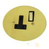 1 Gang - Single socket with on | off switch : Black Trim