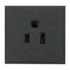 Plug Socket - US: Black. Counts as 2 modules.