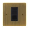 1 Gang RJ45 CAT 6 Socket: Black Insert