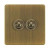 2 Gang Retractive Push Button Switch