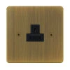 1 Gang 2 Amp Round Pin Socket: Black Insert