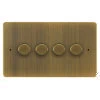 4 Gang 100W 2 Way LED (Trailing Edge) Dimmer (Min Load 1W, Max Load 100W)