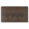 4 Gang 100W 2 Way LED (Trailing Edge) Dimmer (Min Load 1W, Max Load 100W)