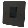 1 Gang Master Telephone Socket: Black Insert