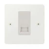 1 Gang Telephone Master Socket - White Trim