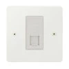 1 Gang RJ45 Cat5e Socket - Cat5 and Cat6 available on request - White Trim