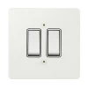 2 Gang 2 Way 10 Amp Switches - White Trim