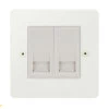 2 Gang Telephone Master Socket - White Trim