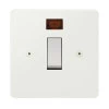 20 Amp Double Pole Switch with Neon - White Trim