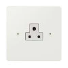 3 Round Pin 2 Amp Socket - White Trim