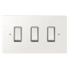 3 Gang 2 Way 10 Amp Switches - White Trim