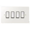 4 Gang 2 Way 10 Amp Switches - White Trim