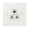 3 Round Pin 5 Amp Socket - White Trim