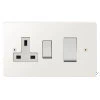 45 Amp Double Pole Switch with 13 Amp Socket - White Trim