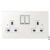 Double 13 Amp Socket - White Trim