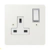 Single 13 Amp Socket - White Trim