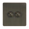 2 Gang Retractive Push Button Switch