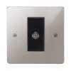 1 Gang Satellite Socket Outlet: Black Insert