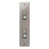 2 Gang 20 Amp 2 Way Switch: White Insert