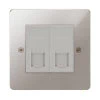 2 Gang RJ45 CAT 6 Socket: White Insert