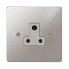 1 Gang 5 Amp Round Pin Socket: White Insert