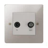 TV-Satellite Outlet: White Insert