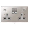 More information on the Executive Polished Stainless Steel Executive Plug Socket with USB Charging