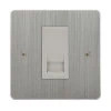 1 Gang Master Telephone Socket: White Insert