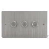 3 Gang 100W 2 Way LED (Trailing Edge) Dimmer (Min Load 1W, Max Load 100W)