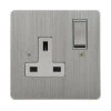 1 Gang 13 Amp Plug Socket: White Insert