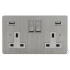 More information on the Executive Satin Stainless Steel Executive Plug Socket with USB Charging