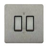 2 Gang 20 Amp 2 Way Switch: Black Insert