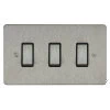 3 Gang 20 Amp 2 Way Switch: Black Insert