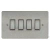 4 Gang 20 Amp 2 Way Switch: White Insert