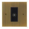 1 Gang Isolated Coaxial T.V. Socket: Black Insert