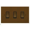 3 Gang 20 Amp 2 Way Switch: Black Insert