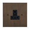 1 Gang 5 Amp Round Pin Socket: Black Insert