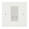 1 Gang Master Telephone Socket: White Insert