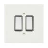 2 Gang 20 Amp 2 Way Switch: White Insert