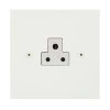 1 Gang 2 Amp Round Pin Socket: White Insert