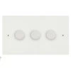 3 Gang 100W 2 Way LED (Trailing Edge) Dimmer (Min Load 1W, Max Load 100W)